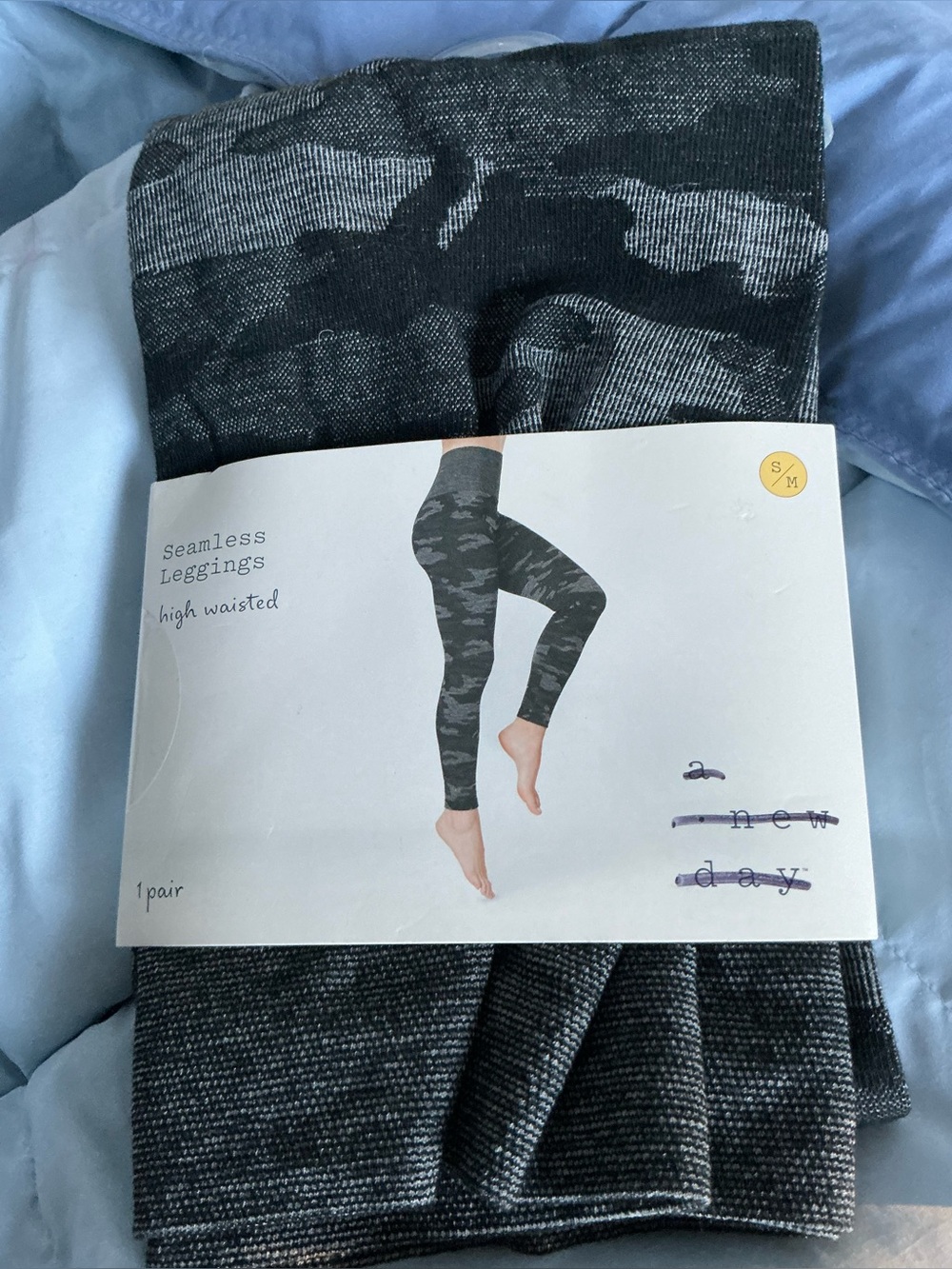 Black Rivet High-Waist Charcoal Camo Leggings